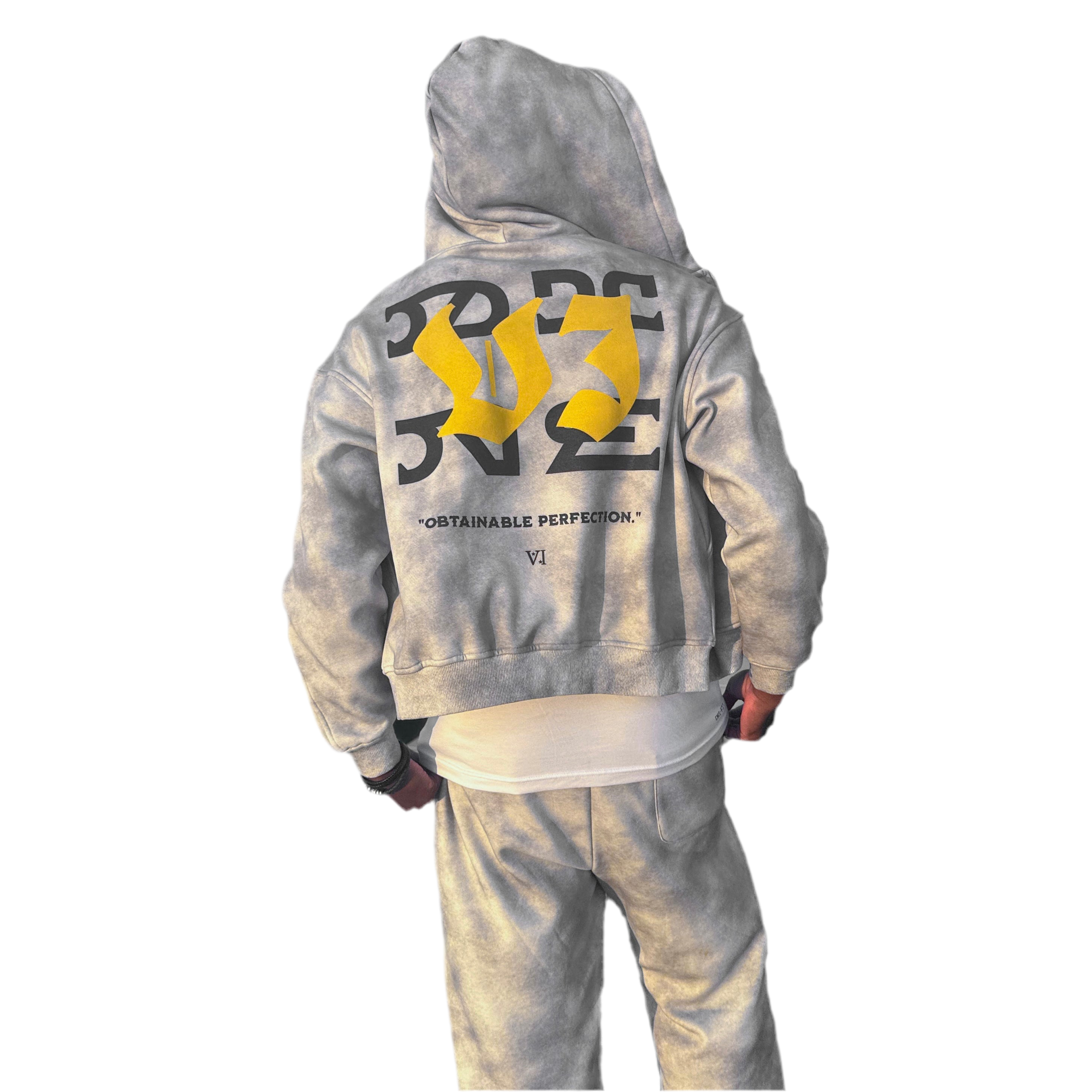 DiVIne HB Dirty Washed Boxy Fleece Hoodie