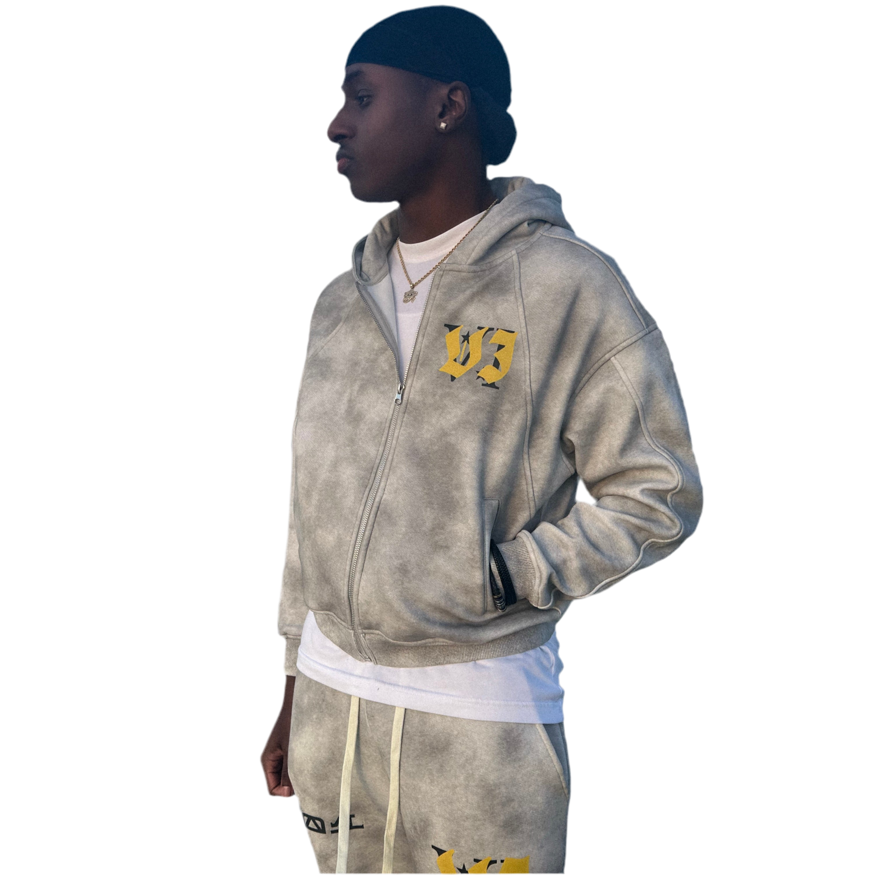 DiVIne HB Dirty Washed Boxy Fleece Hoodie